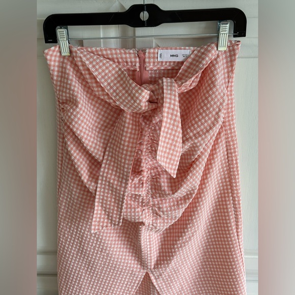 Mango Pink Gingham Midi Dress - Picture 6 of 9